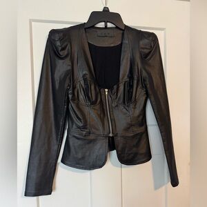 TOV Y2K Faux Leather Black Top | Model Off Duty | Indie Sleaze | Edgy